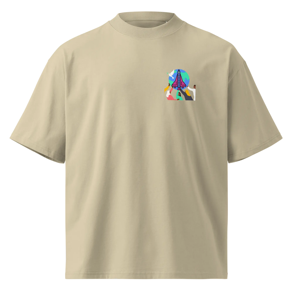 First Home Unisex organic oversized high neck t-shirt