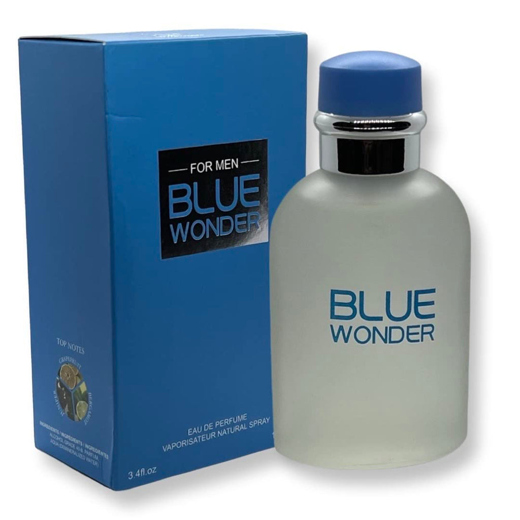 United Scents Blue Wonder For Men Eau de Parfum – 3.4 Fl Oz – Grapefruit, Juniper & Bergamot