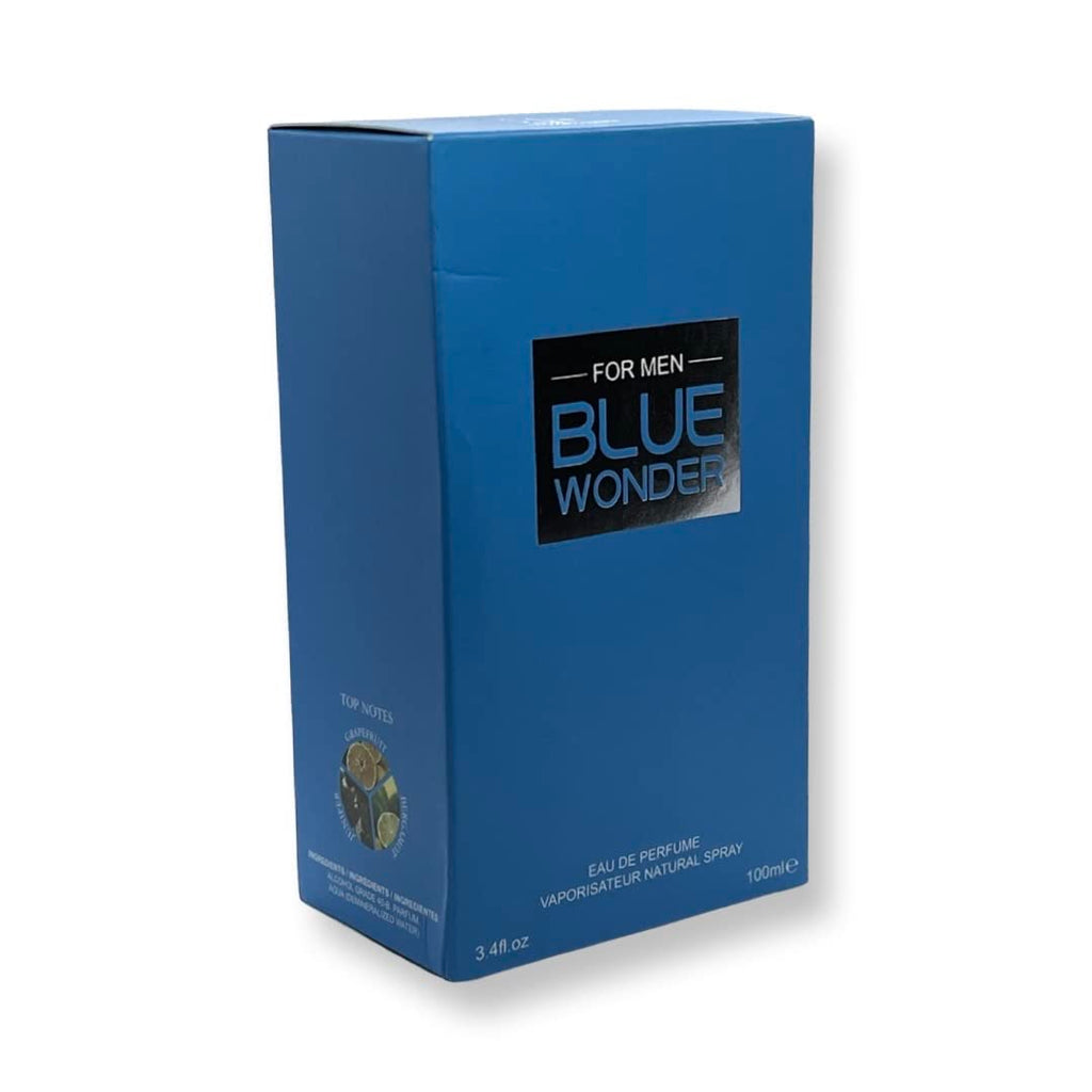 United Scents Blue Wonder For Men Eau de Parfum – 3.4 Fl Oz – Grapefruit, Juniper & Bergamot