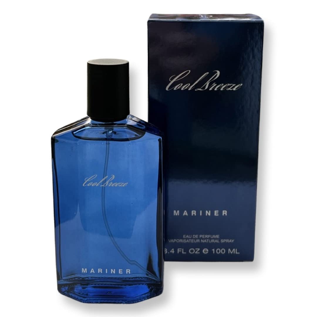 United Scents Cool Breeze MARINER Eau de Parfum for Men – 3.4 Fl Oz | Seawater, Spicy Rosemary & Fresh Mint