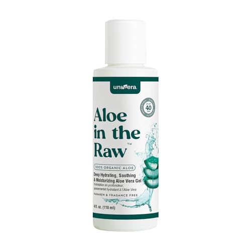 Univera Aloe in the Raw – 100% Pure Organic Aloe Vera Gel for All Skin Types (4 oz)