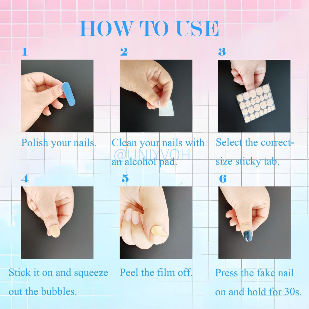 UNIYVOH Starry Sky Oval Nails – Handmade Glitter Press-On Nails (Cat Eye/Aurora)