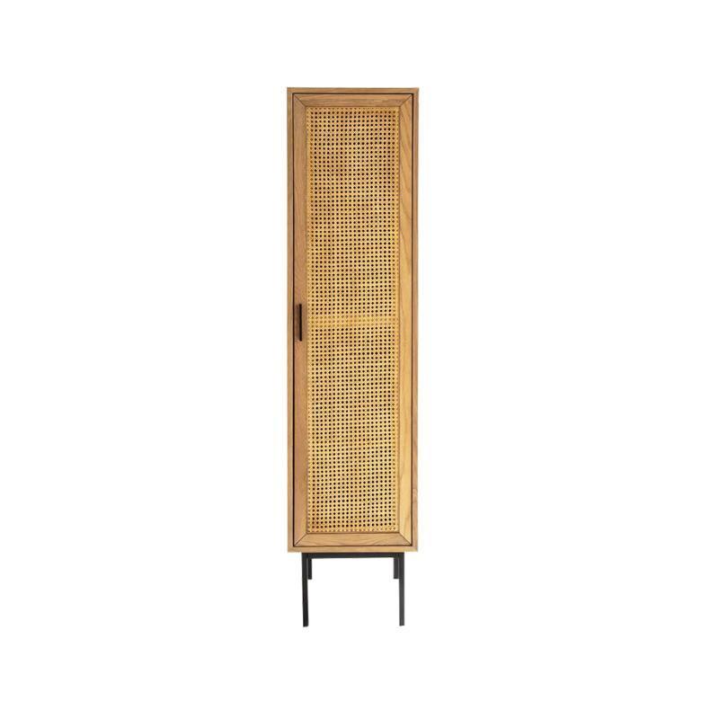 Uno G4 Single Rattan Wardrobe, Oak