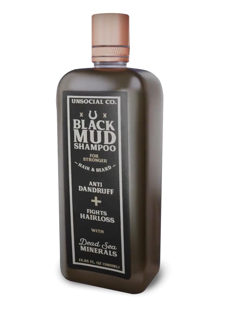 Unsocial Co. Shampoo – Thicker Hair & Beard Growth, Natural Ingredients, 12.85 Fl Oz
