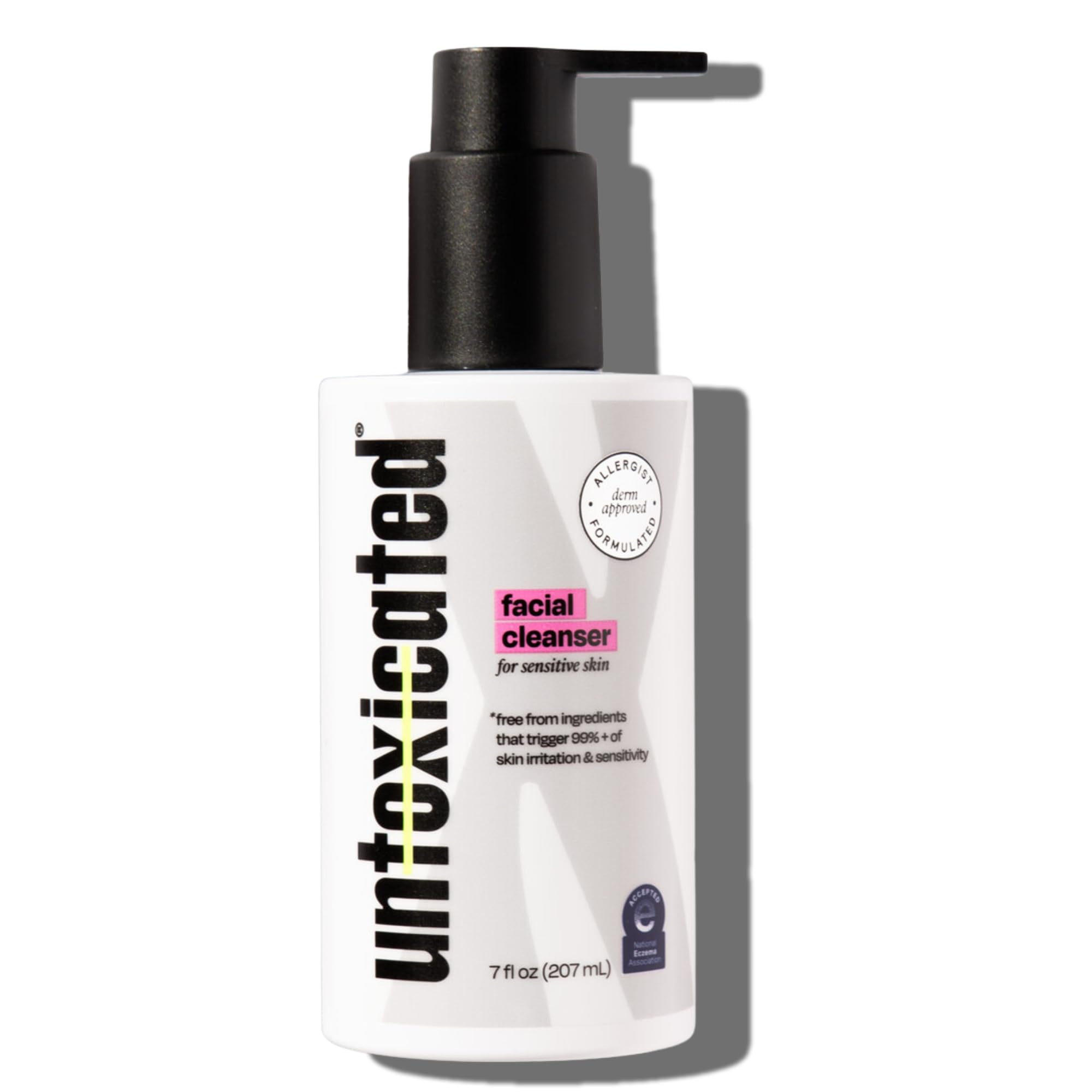 Untoxicated Face Wash – Gentle & Hydrating Cleanser for Sensitive Skin | Ceramides, Hyaluronic Acid & Glycerin | Soap Free, Fragrance Free, 7 oz