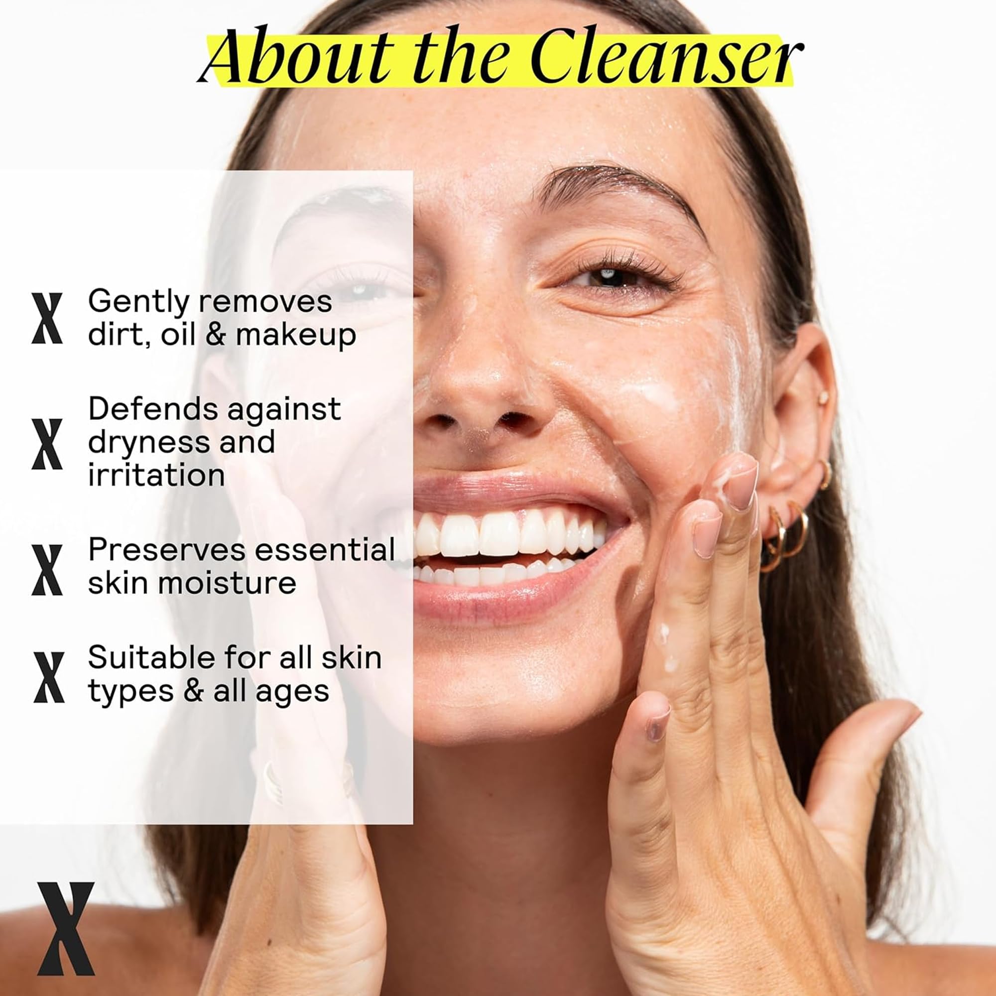 Untoxicated Face Wash – Gentle & Hydrating Cleanser for Sensitive Skin | Ceramides, Hyaluronic Acid & Glycerin | Soap Free, Fragrance Free, 7 oz