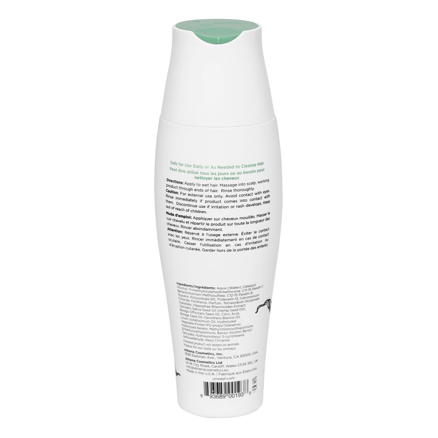 Unwash Bio-Cleansing Conditioner - Gentle Hydrating Co-Wash for Curly & Dry Hair | Sulfate & Paraben Free | 13.5 oz