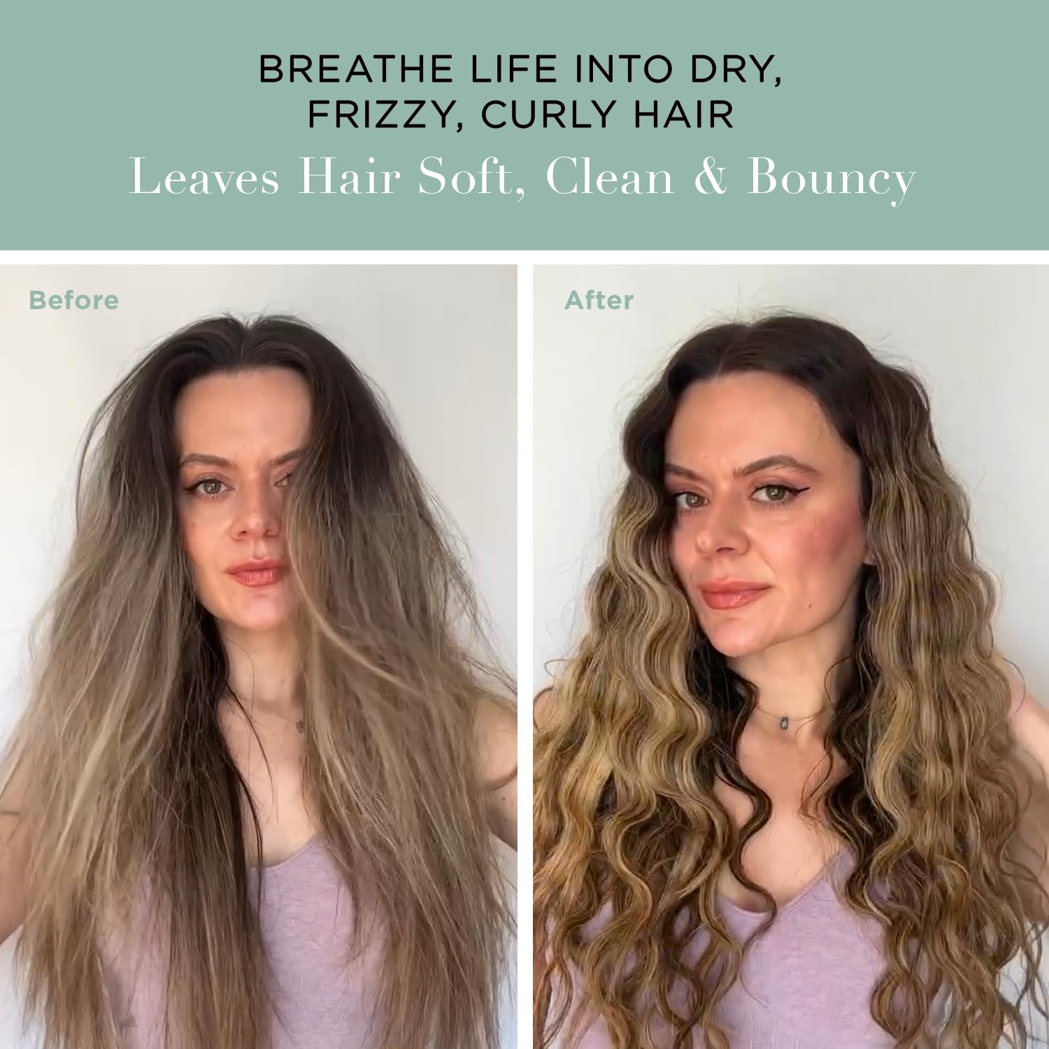 Unwash Bio-Cleansing Conditioner - Gentle Hydrating Co-Wash for Curly & Dry Hair | Sulfate & Paraben Free | 13.5 oz
