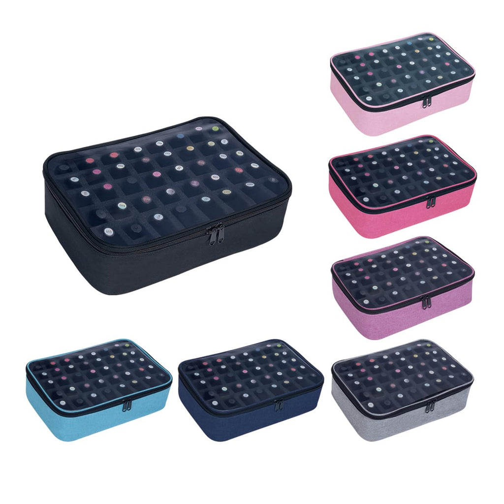 UOZL Small Clear Nail Polish Organizer – Holds 40 Bottles (15ml) Rose Red