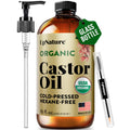 UpNature Castor Oil Organic – 100% Pure Castor Oil for Hair, Skin & Brows | 16 oz