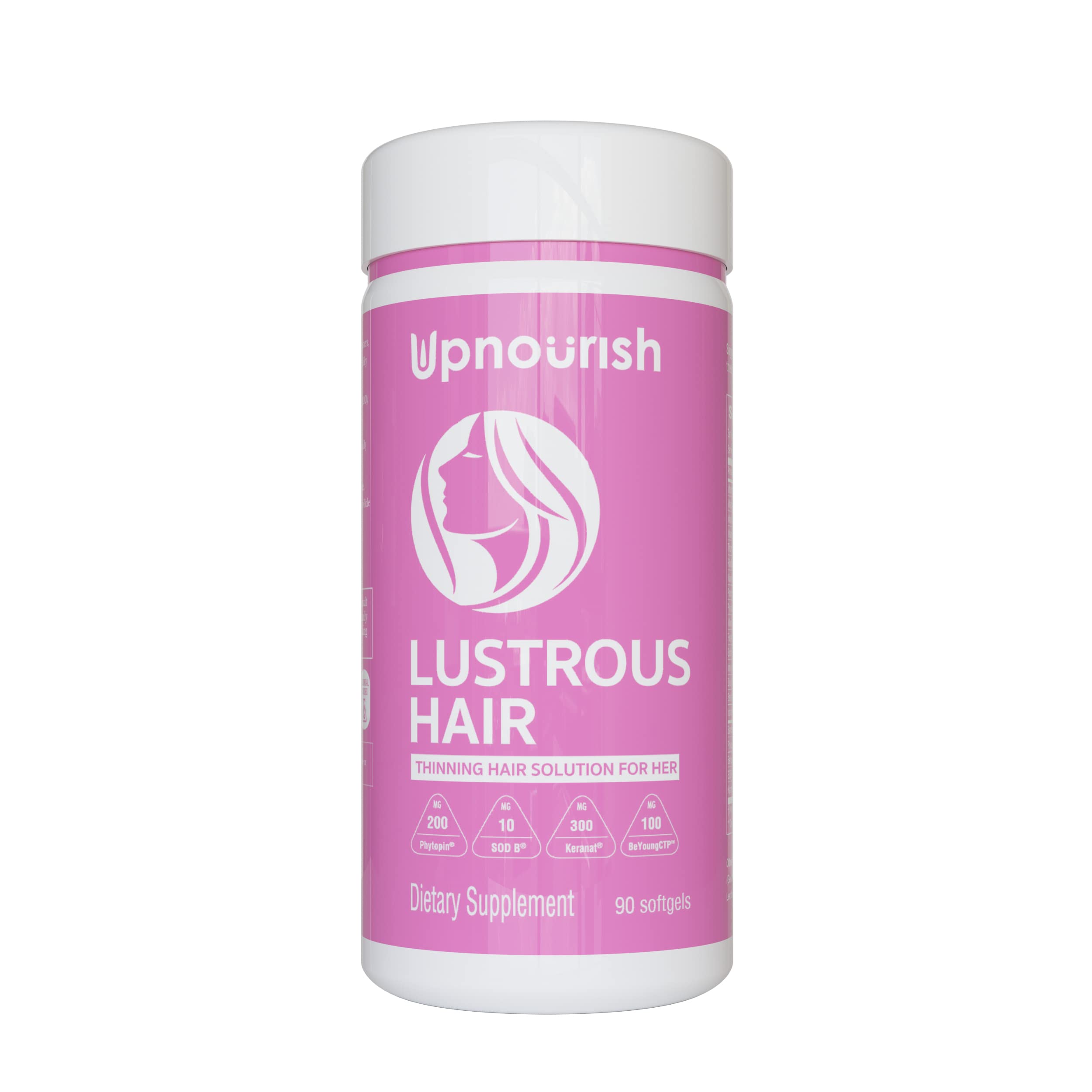UpNourish Hair Growth Vitamins for Women – Keranat, DHT Blocker, Biotin 5000 mcg