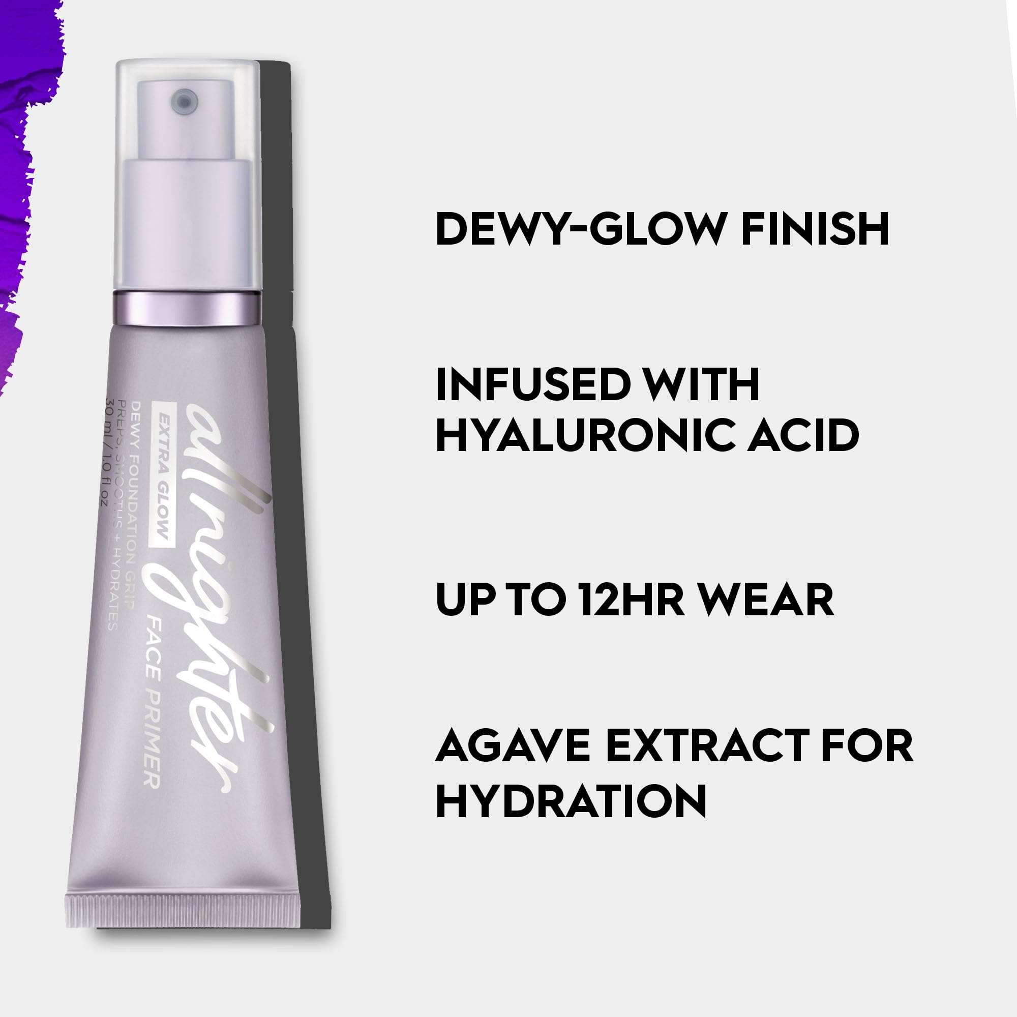 Urban Decay All Nighter Extra Glow Primer – Dewy, Hydrating Base for Makeup (1 fl oz)