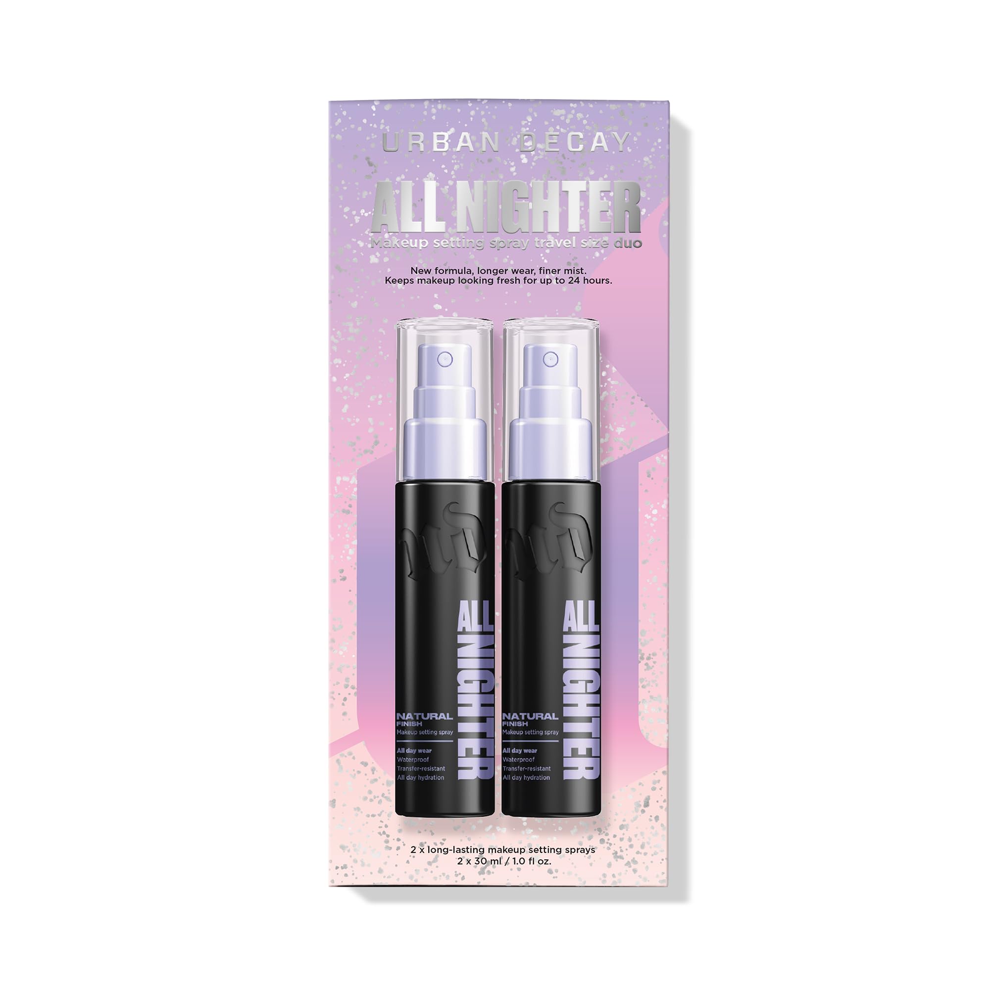 Urban Decay All Nighter Waterproof Setting Spray Travel Mini Set – Up to 24HR Wear