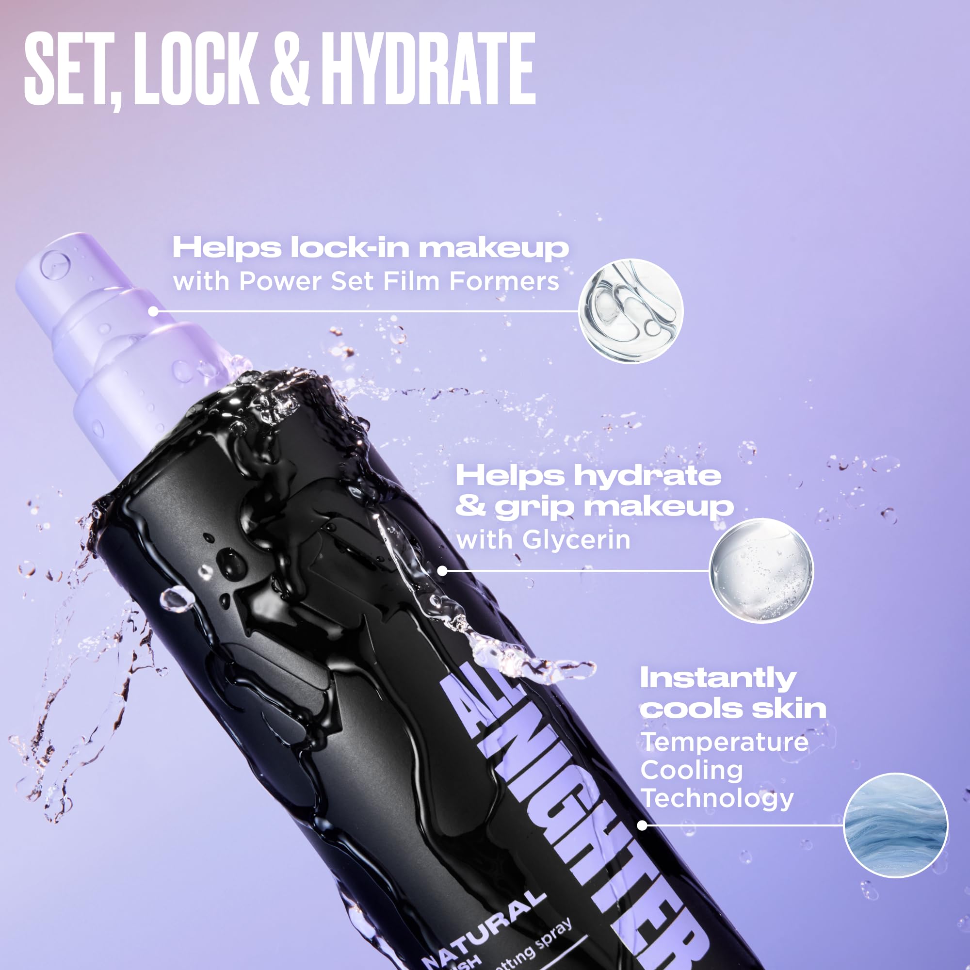 Urban Decay All Nighter Waterproof Setting Spray Travel Mini Set – Up to 24HR Wear