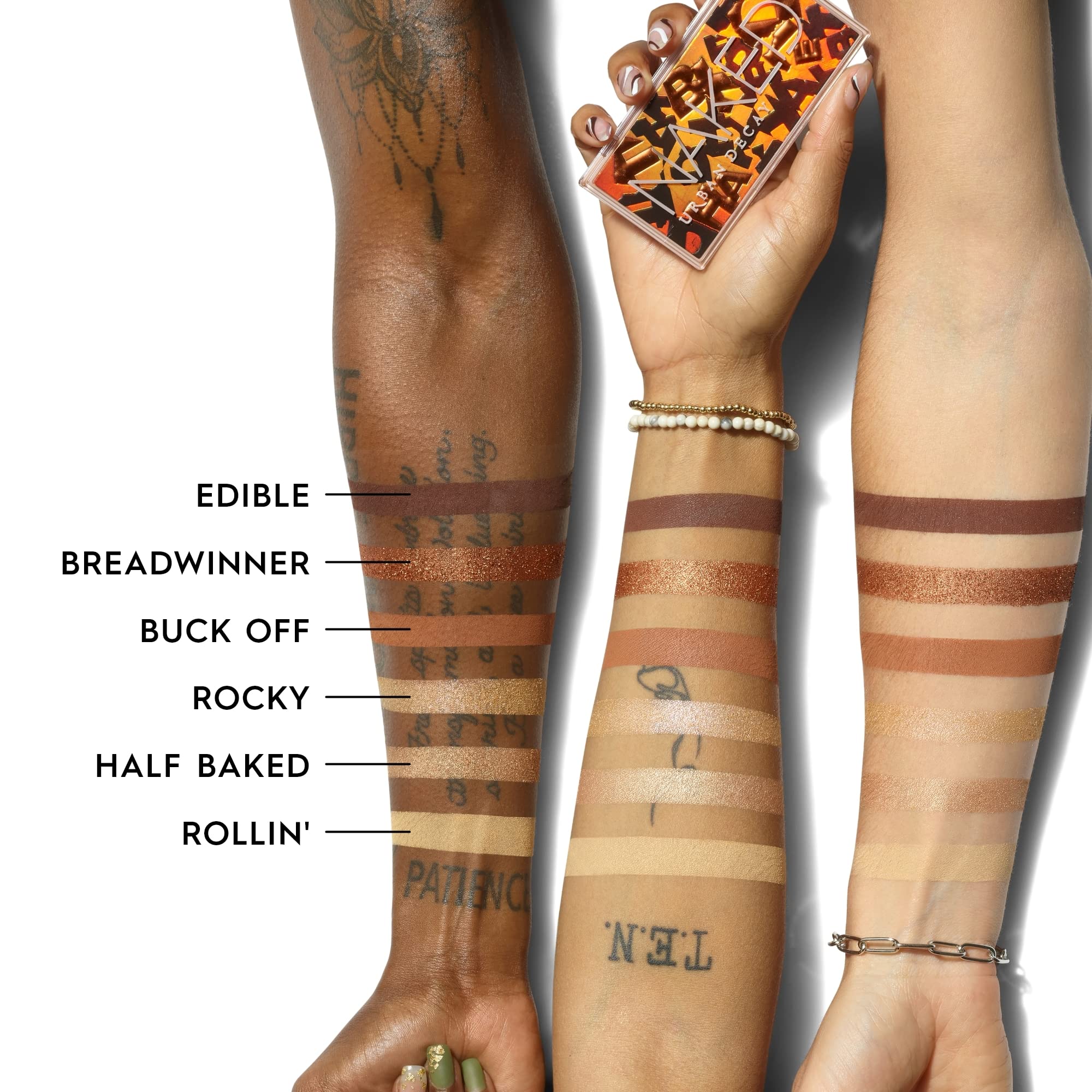 URBAN DECAY Naked Mini Half Baked Palette – Bronze Neutral Travel Eyeshadow, 6 Warm Shades