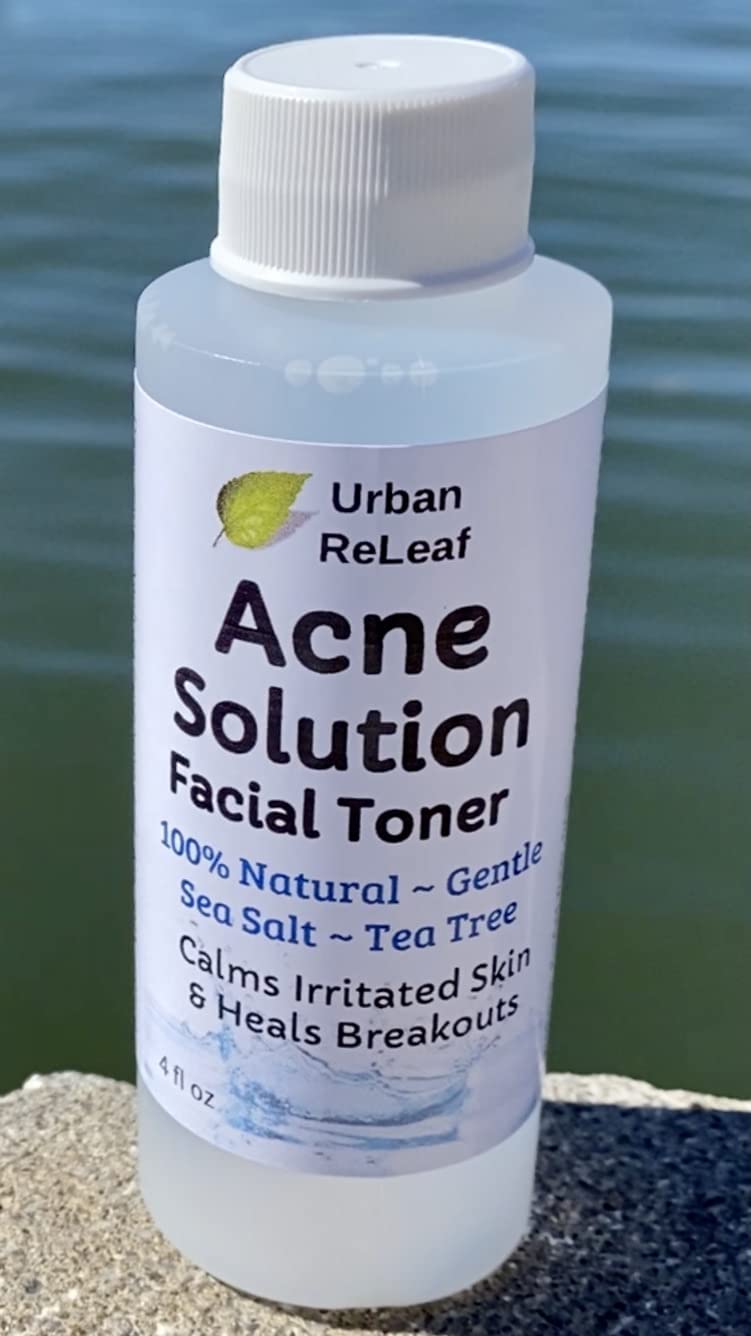 Urban ReLeaf Acne Solution Facial Toner – Sea Salt & Tea Tree | 4 oz Pack of 2