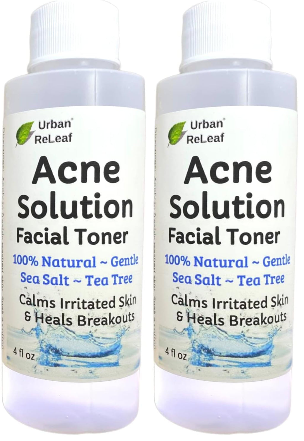 Urban ReLeaf Acne Solution Facial Toner – Sea Salt & Tea Tree | 4 oz Pack of 2