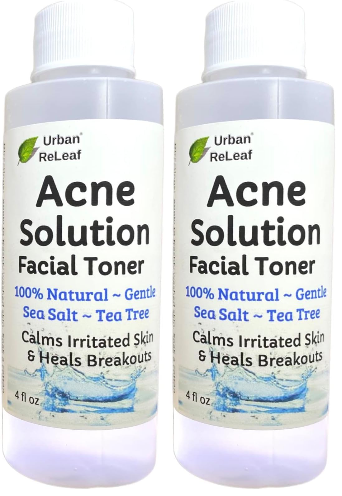 Urban ReLeaf Acne Solution Facial Toner – Sea Salt & Tea Tree | 4 oz Pack of 2