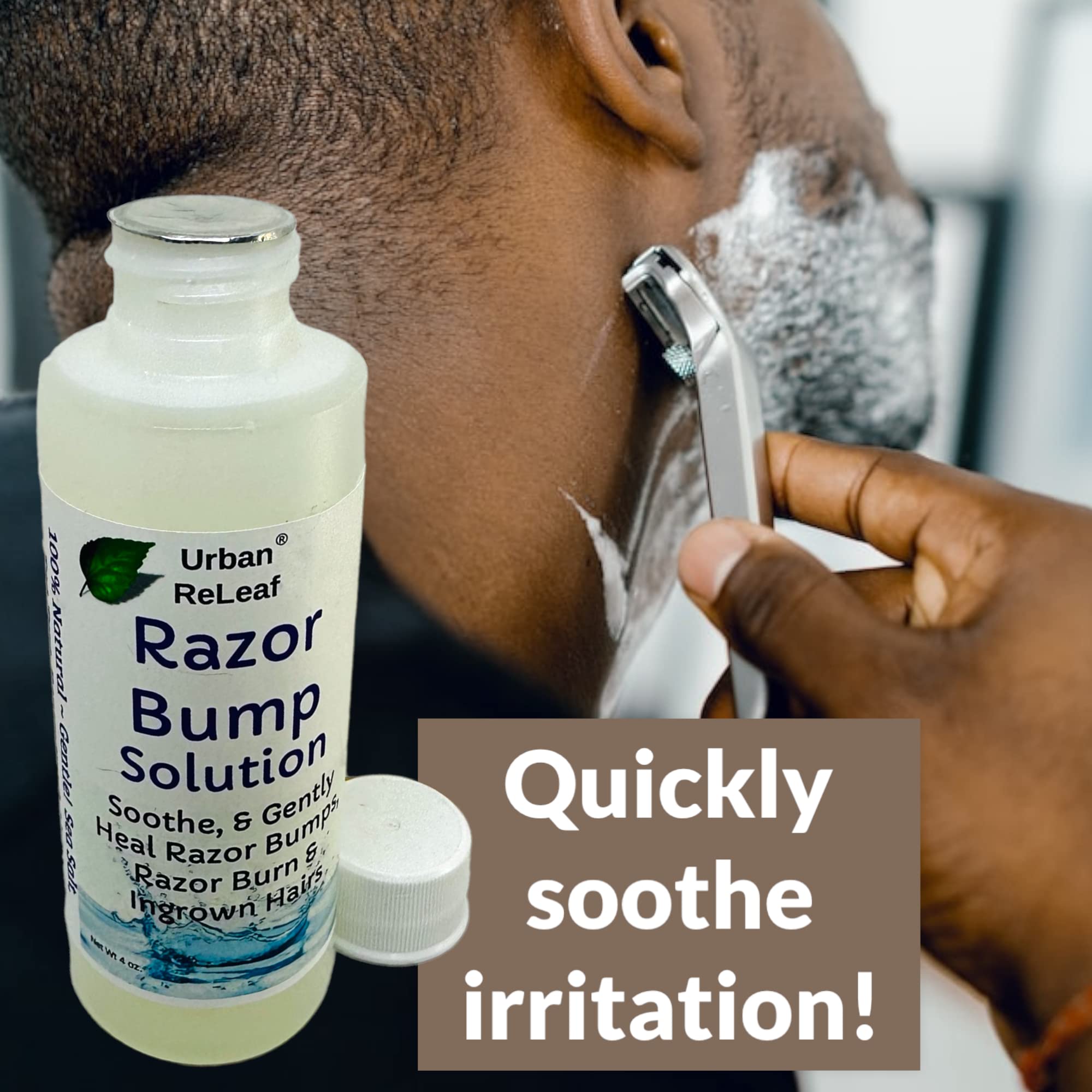 Urban ReLeaf Razor Bump Solution – Sea Salt & Aloe, Pack of 2, Made in USA