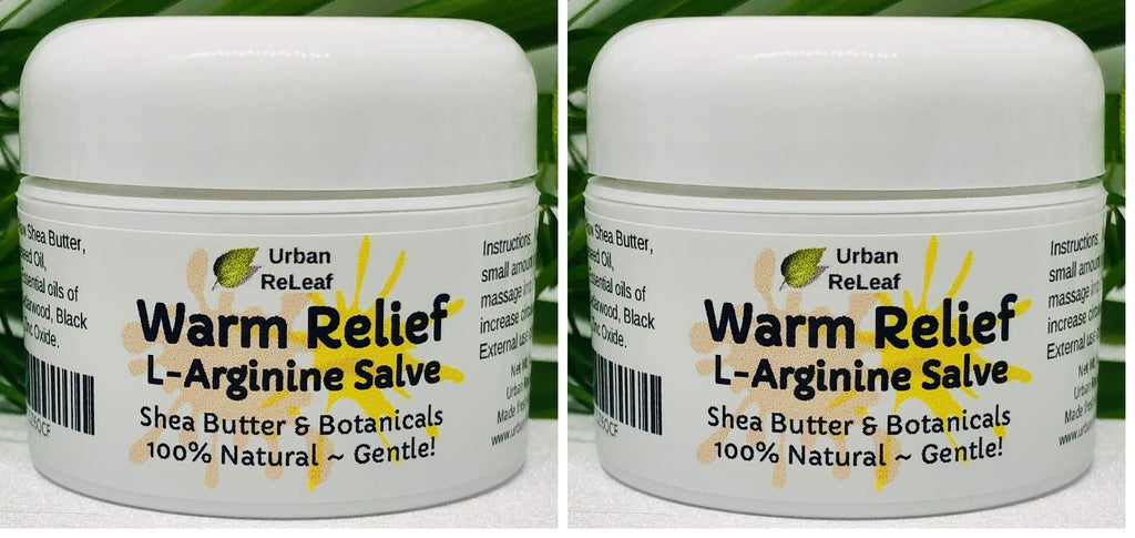 Urban ReLeaf Warm Relief L-Arginine Salve – 2 Pack, 100% Natural