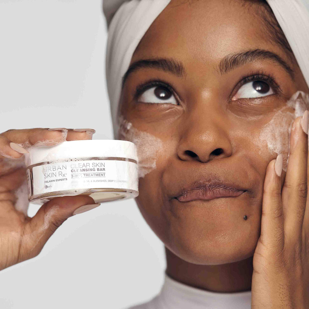 Urban Skin Rx Clear Skin 3-in-1 Daily Treatment Cleansing Bar – Exfoliator, Mask & Clarifier (2.0 oz)