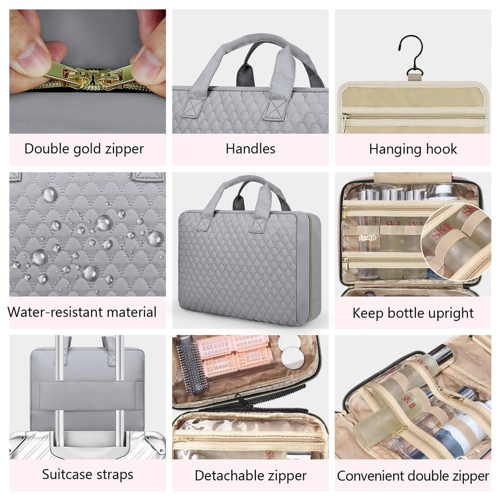 urophylla Detachable Travel Toiletry Bag for Women – Large Hanging Organizer for Travel
