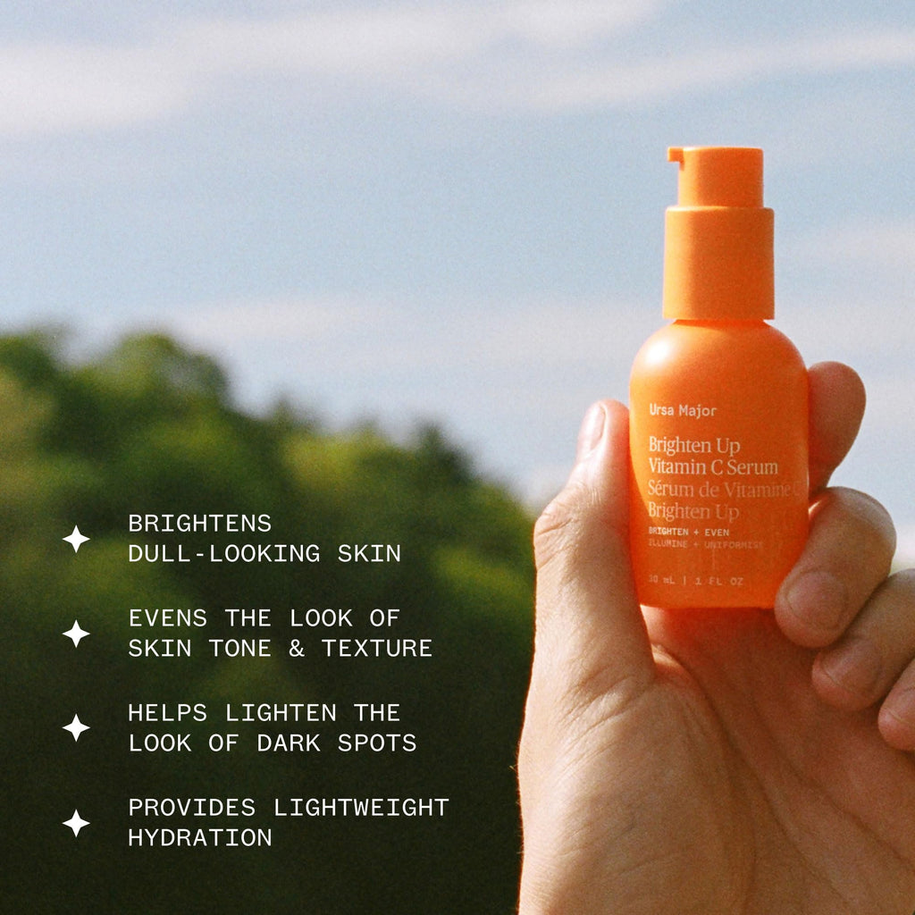 Ursa Major Natural Vitamin C Serum | Brighten Up Vitamin C Serum for Radiant, Even Skin Tone | Vegan, Cruelty-Free | 1 oz