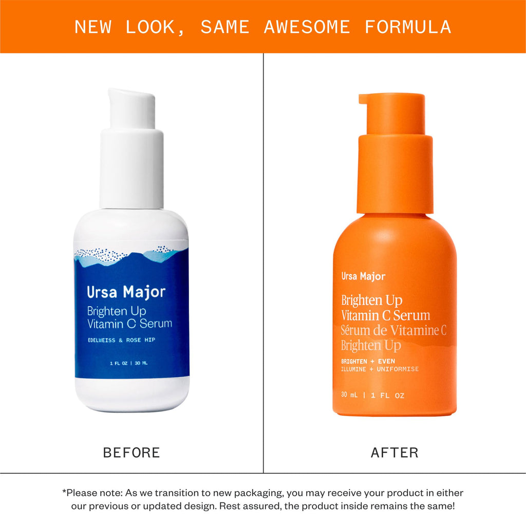 Ursa Major Natural Vitamin C Serum | Brighten Up Vitamin C Serum for Radiant, Even Skin Tone | Vegan, Cruelty-Free | 1 oz