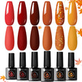 UR SUGAR Fall Winter Gel Nail Polish Set – 6 Colors, Soak-Off, Long-Lasting High-Gloss