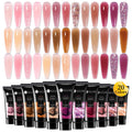 UR SUGAR 20 Colors Gel Extension Nail Set | Jelly Nude Pink Brown Collection