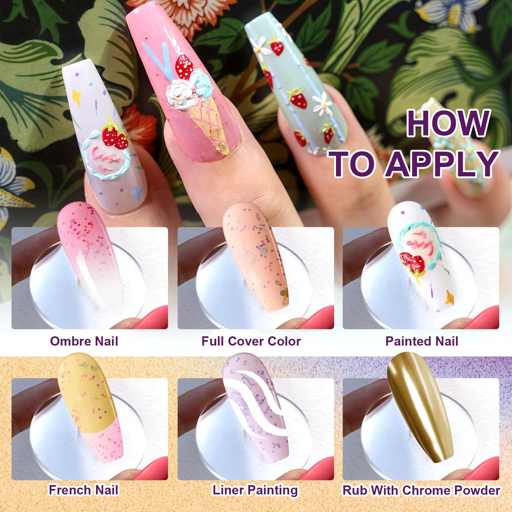 U-Shinein Gradient Painting Gel – 9-Color Ombre Gel Nail Polish Set for 3D Sculpture & French Manicure
