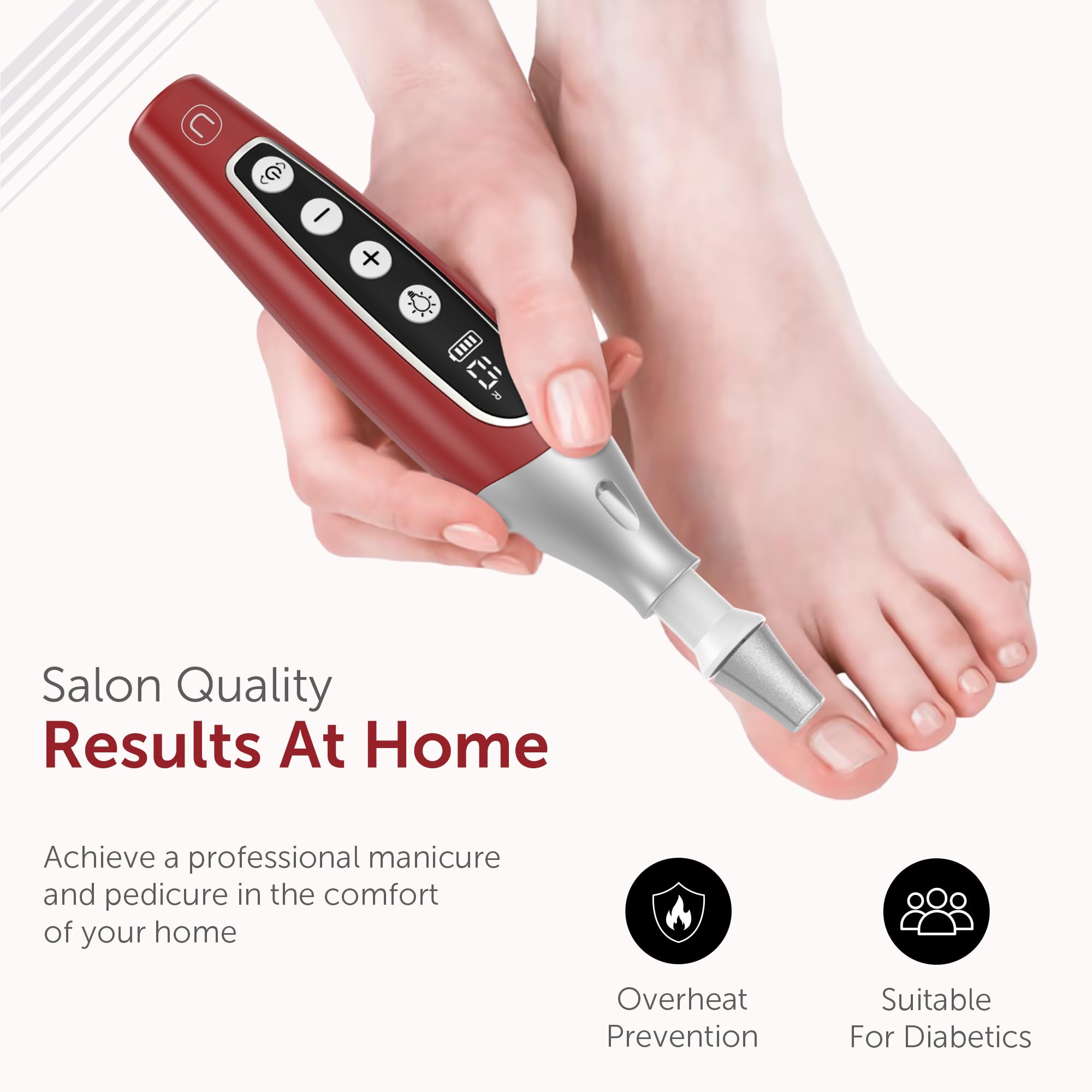 UTILYZE PediLux Pro Cordless Nail Drill Kit — Professional Manicure & Pedicure at Home