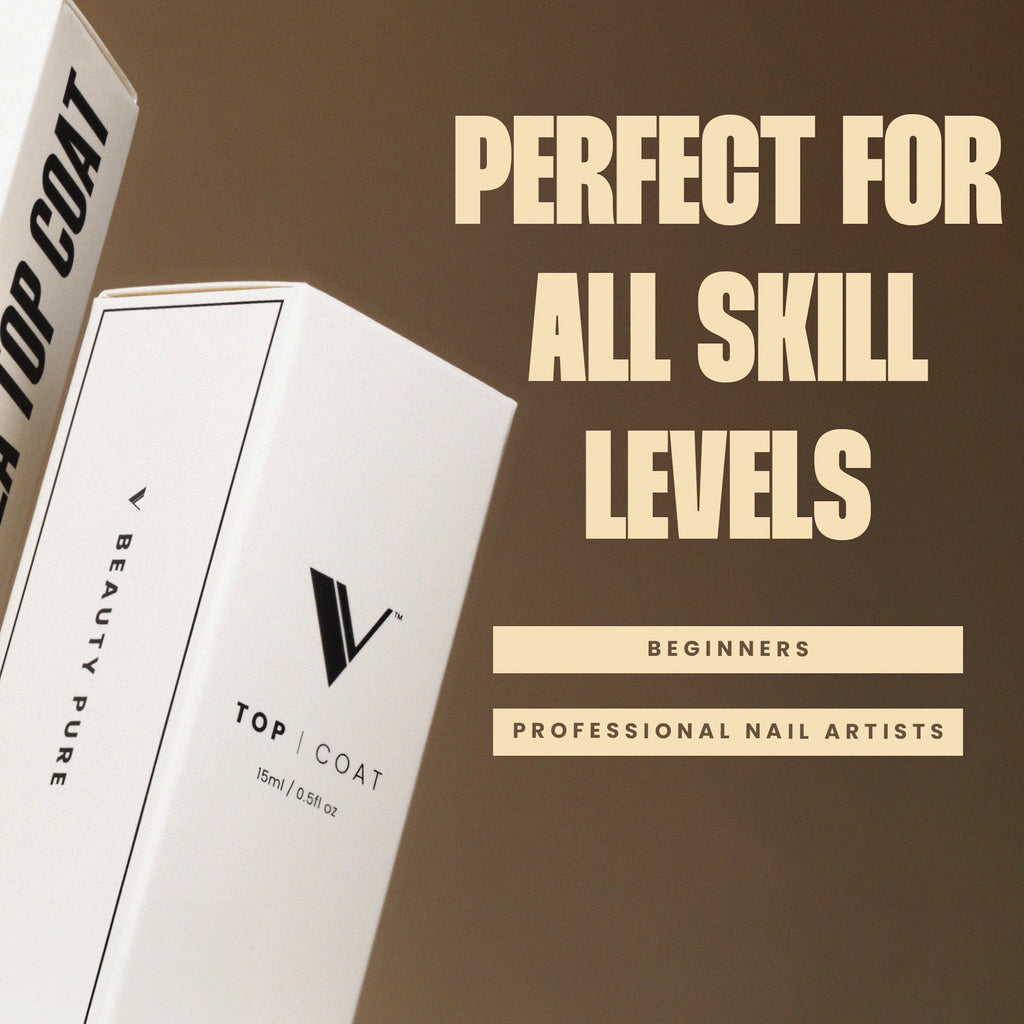 V Beauty Pure No Wipe Gel Top Coat – Long-Lasting, Glossy UV Gel Top Coat (15ml)