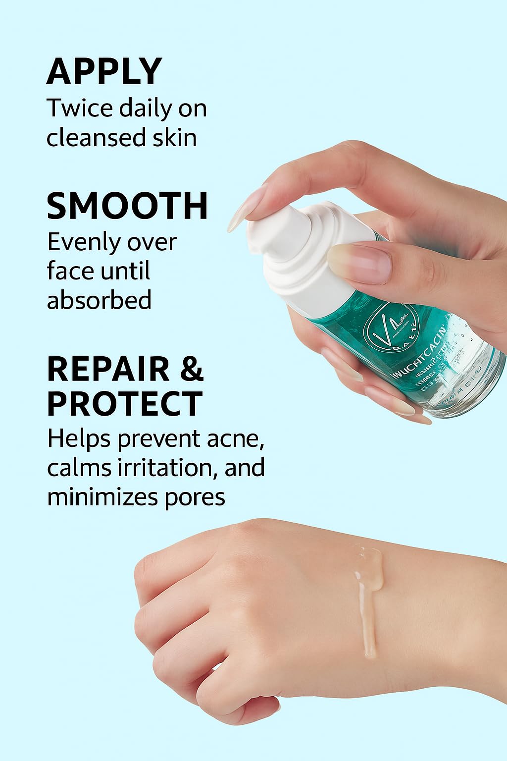 V-Line Beauty Salicylic Acid Serum Set with Collagen | Refine Texture, Balance Oil, Minimize Pores