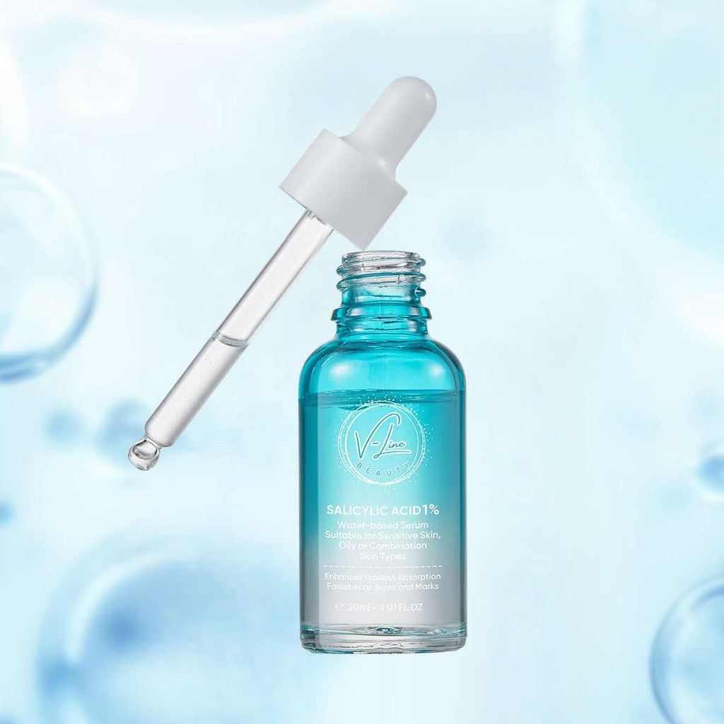 V-Line Beauty Salicylic Acid Serum Set with Collagen | Refine Texture, Balance Oil, Minimize Pores