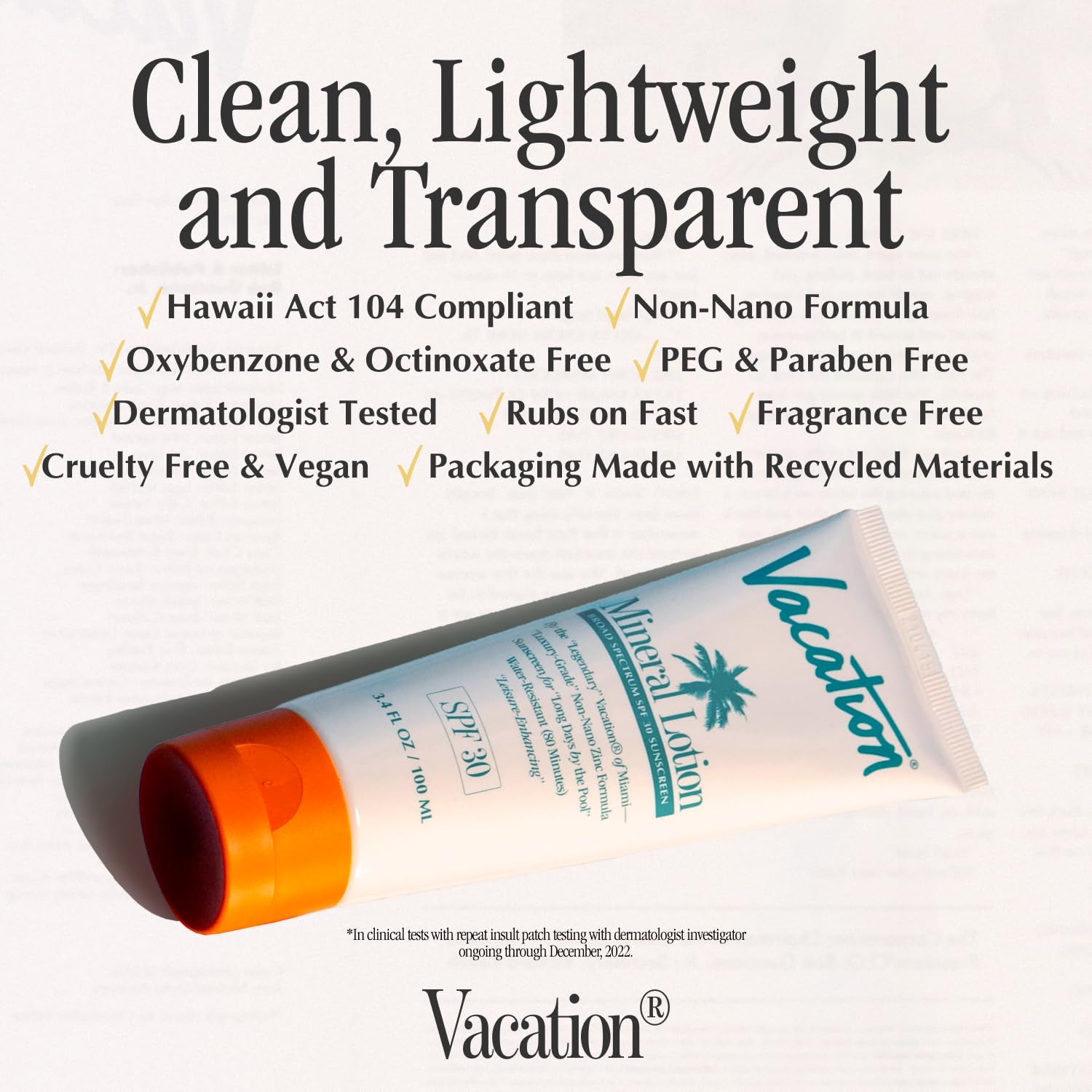 Vacation Mineral Sunscreen SPF 30 & Air Freshener Bundle | Non-Nano Zinc, No White Cast