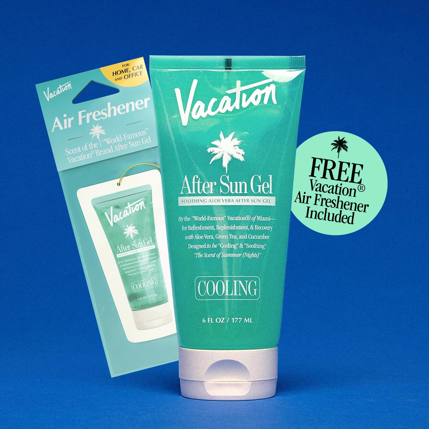 VACATION After Sun Gel & Air Freshener Bundle – Soothing Aloe Vera, Non-Sticky & Alcohol-Free