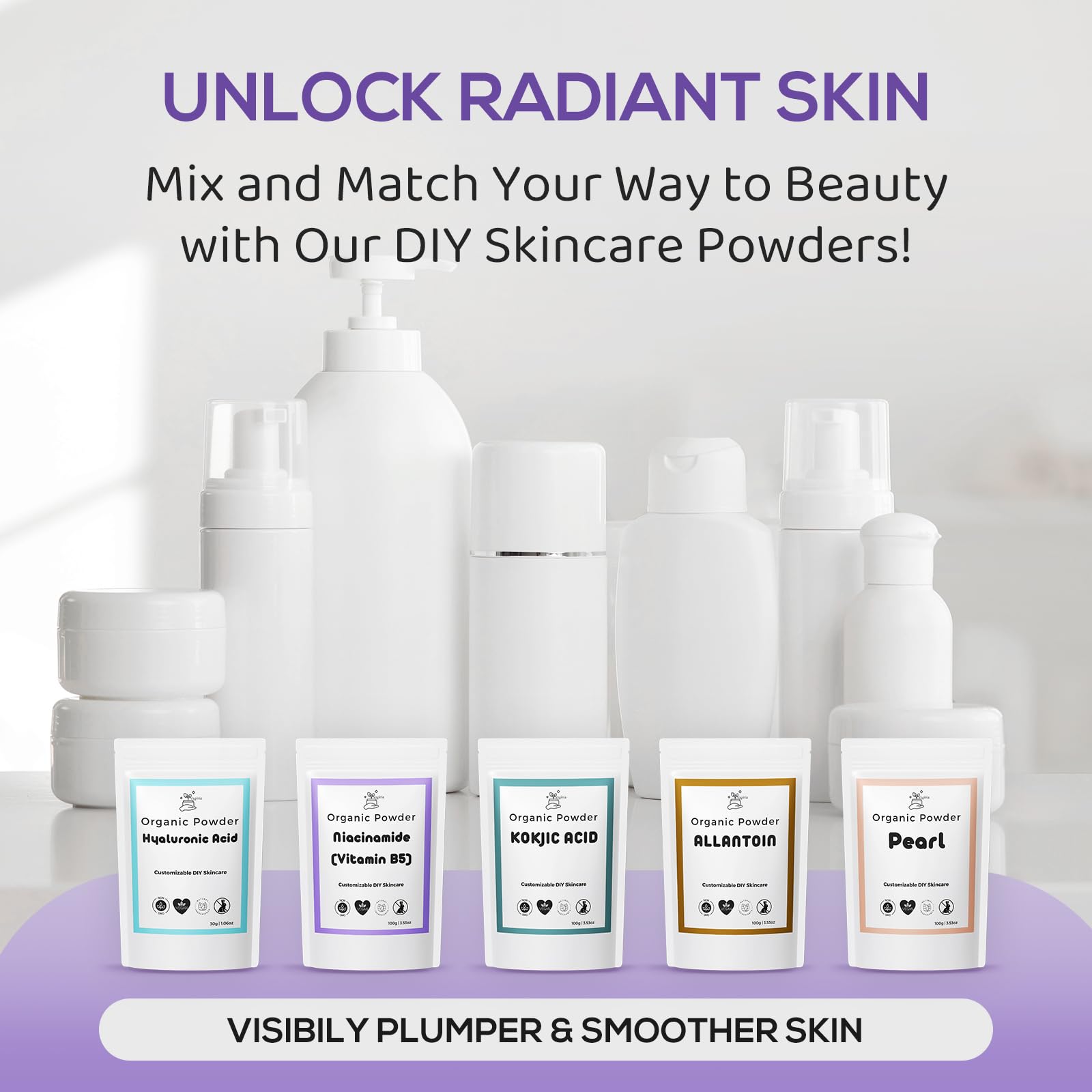 Vagiria Hyaluronic Acid Powder – 99% Purity for DIY Skincare, Ultimate Moisturizer & Post-Peel Care