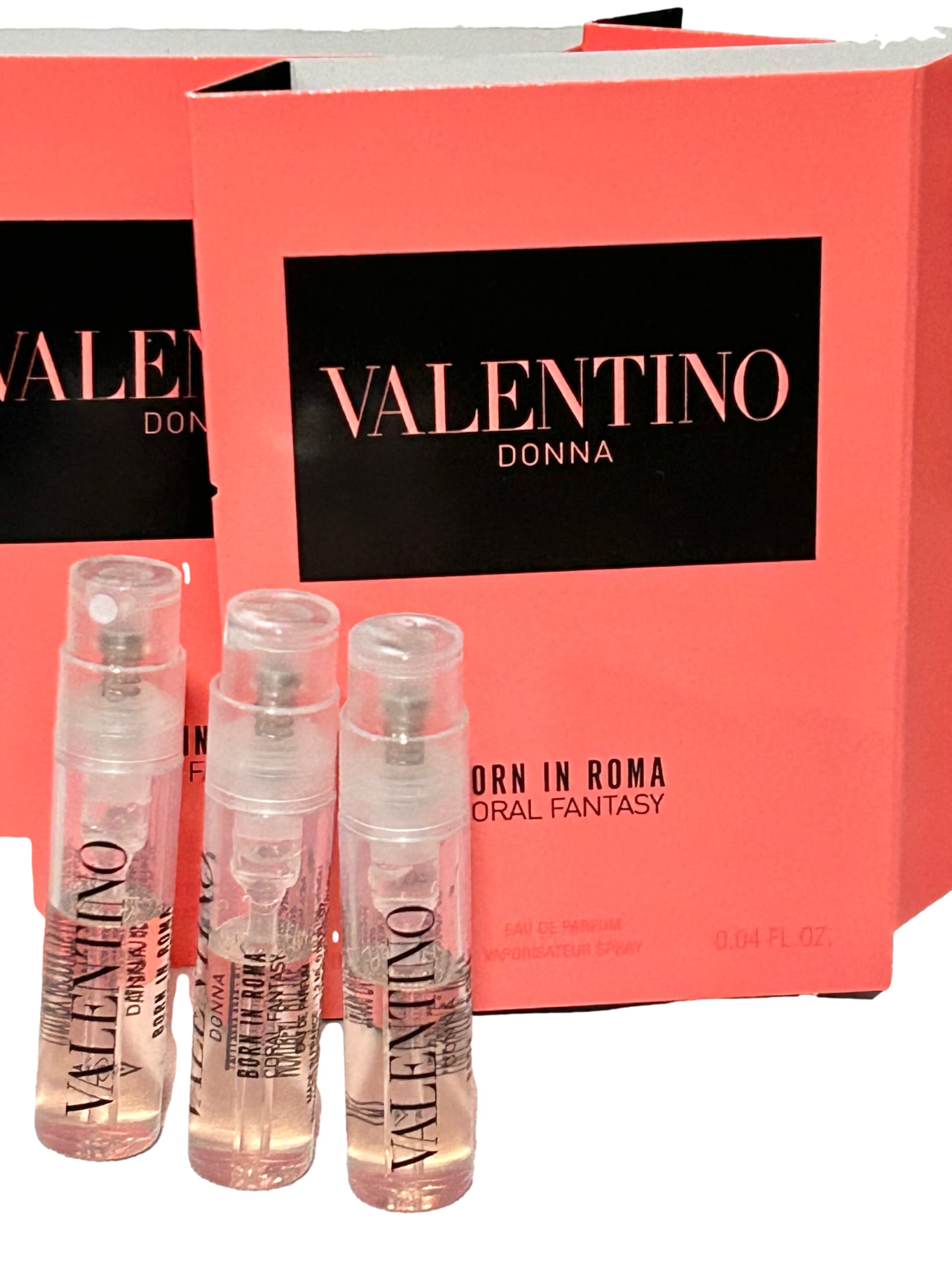 Valentino Donna Born In Roma Coral Fantasy Eau de Parfum Vial Spray | Pack of 3, 0.04 oz