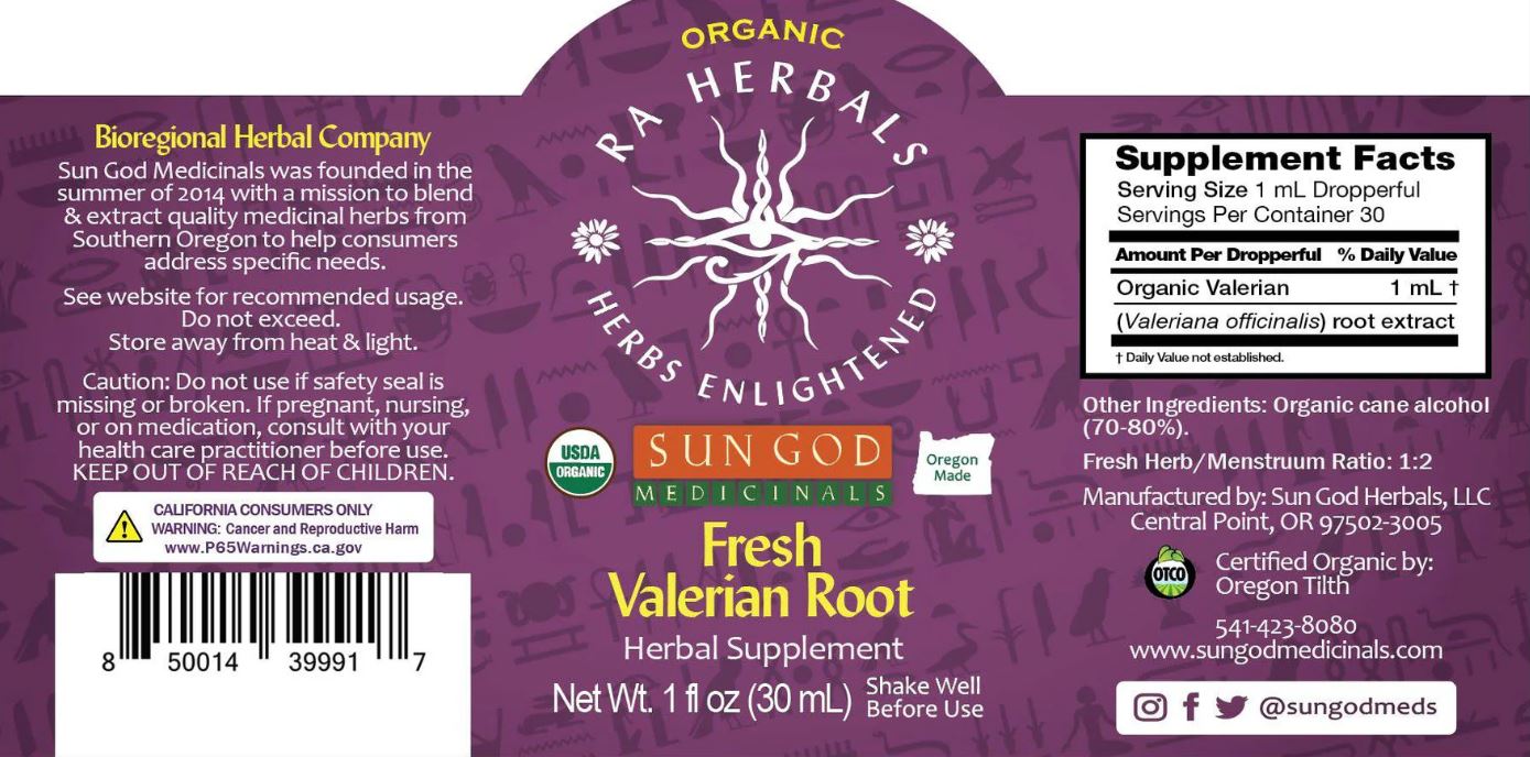 Organic Fresh Valerian Root Tincture - SUPPORTS THE NERVOUS SYSTEM