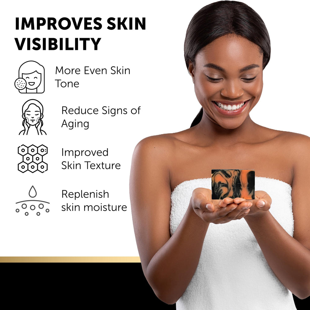 VALITIC Charcoal Kojic Acid Turmeric Bar — 2 Pack for Dark Spots and Even Skin Tone