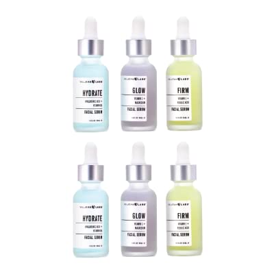 Valjean Labs Facial Serum Trio: Hydrate, Glow & Firm | Made in USA