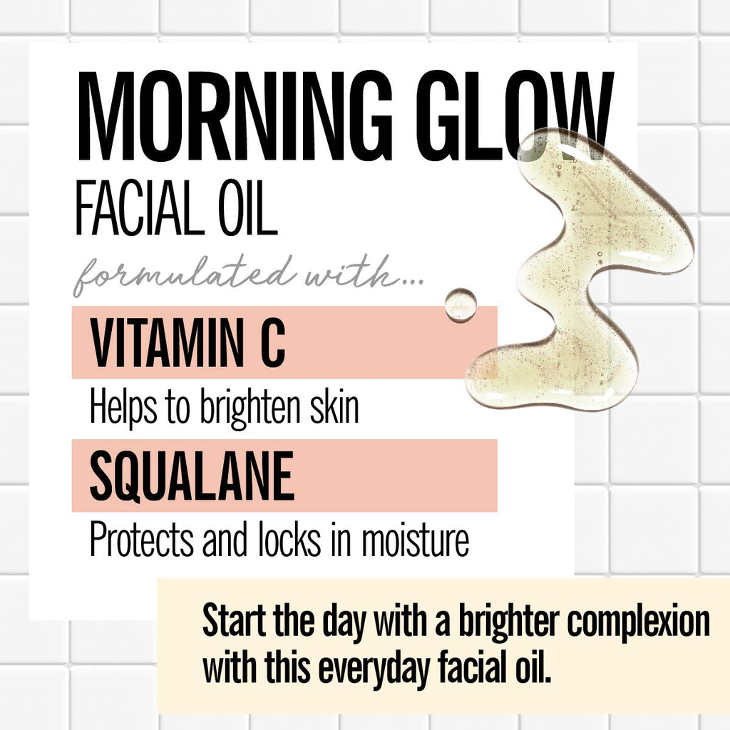 Valjean Labs Morning Glow Facial Oil – Vitamin C & Squalane | Hydrating & Brightening (1.83 fl oz)