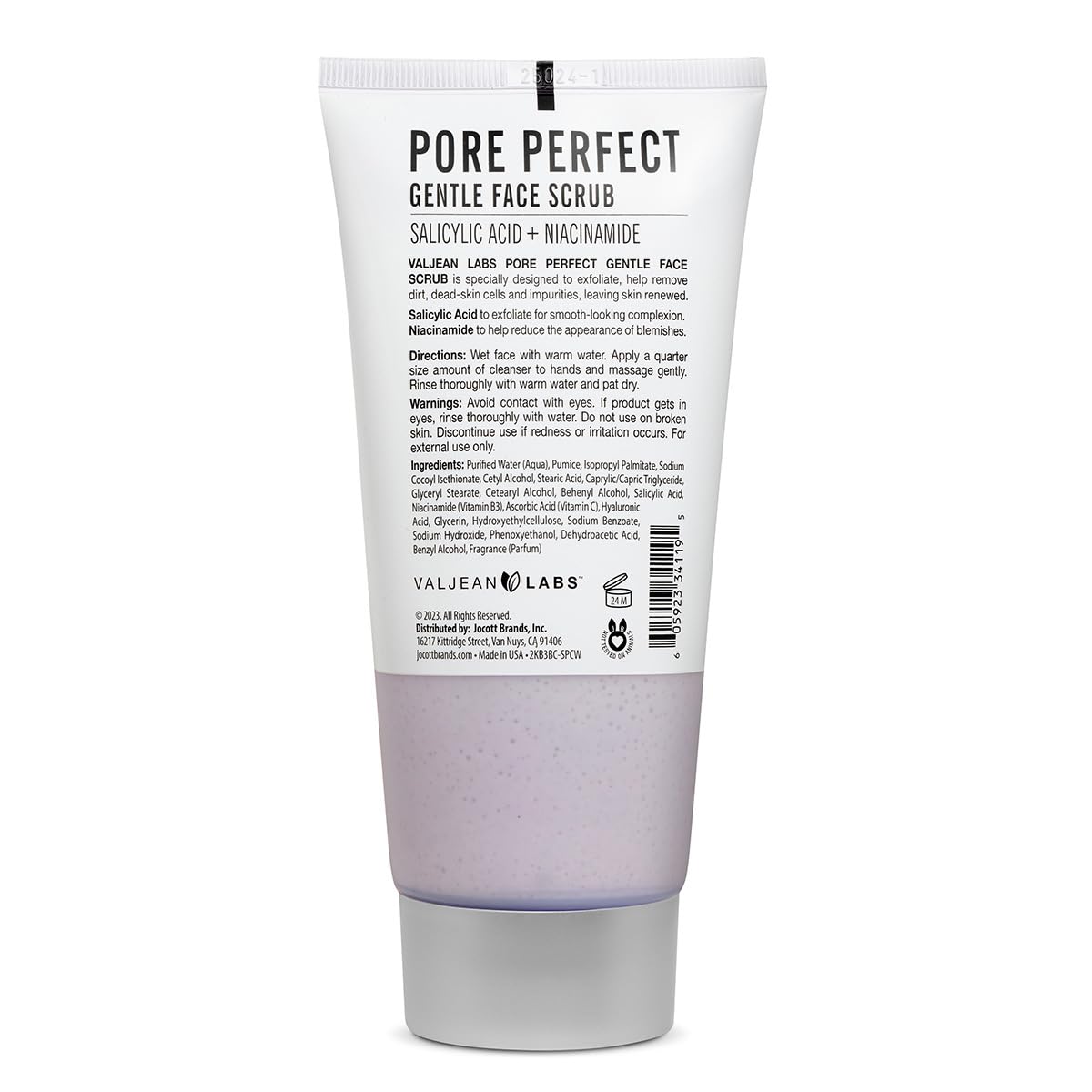 Valjean Labs Pore Perfect Gentle Face Scrub — Salicylic Acid & Niacinamide | Refine Pores
