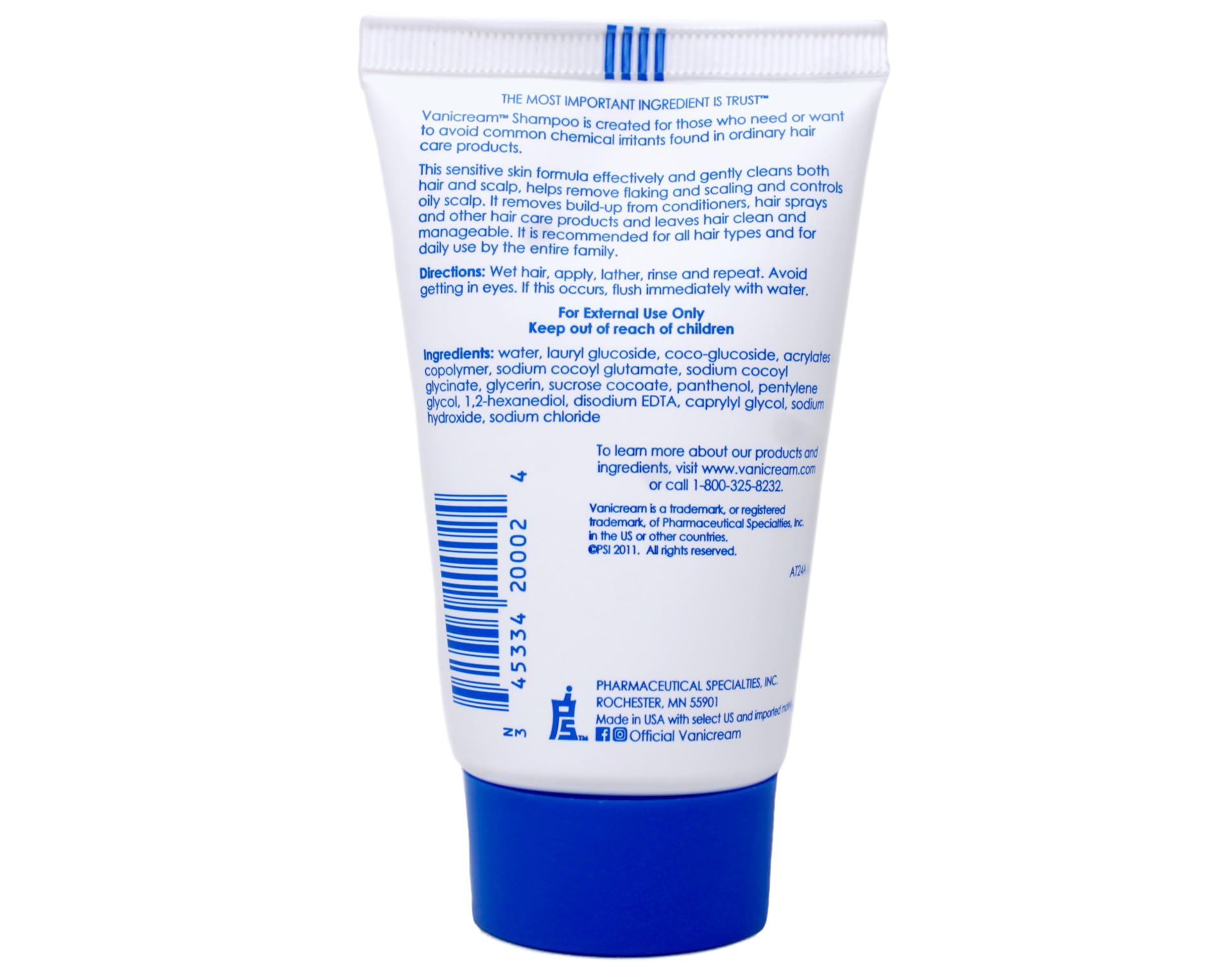 Vanicream Shampoo & Conditioner Travel Size Duo – 2 oz Each