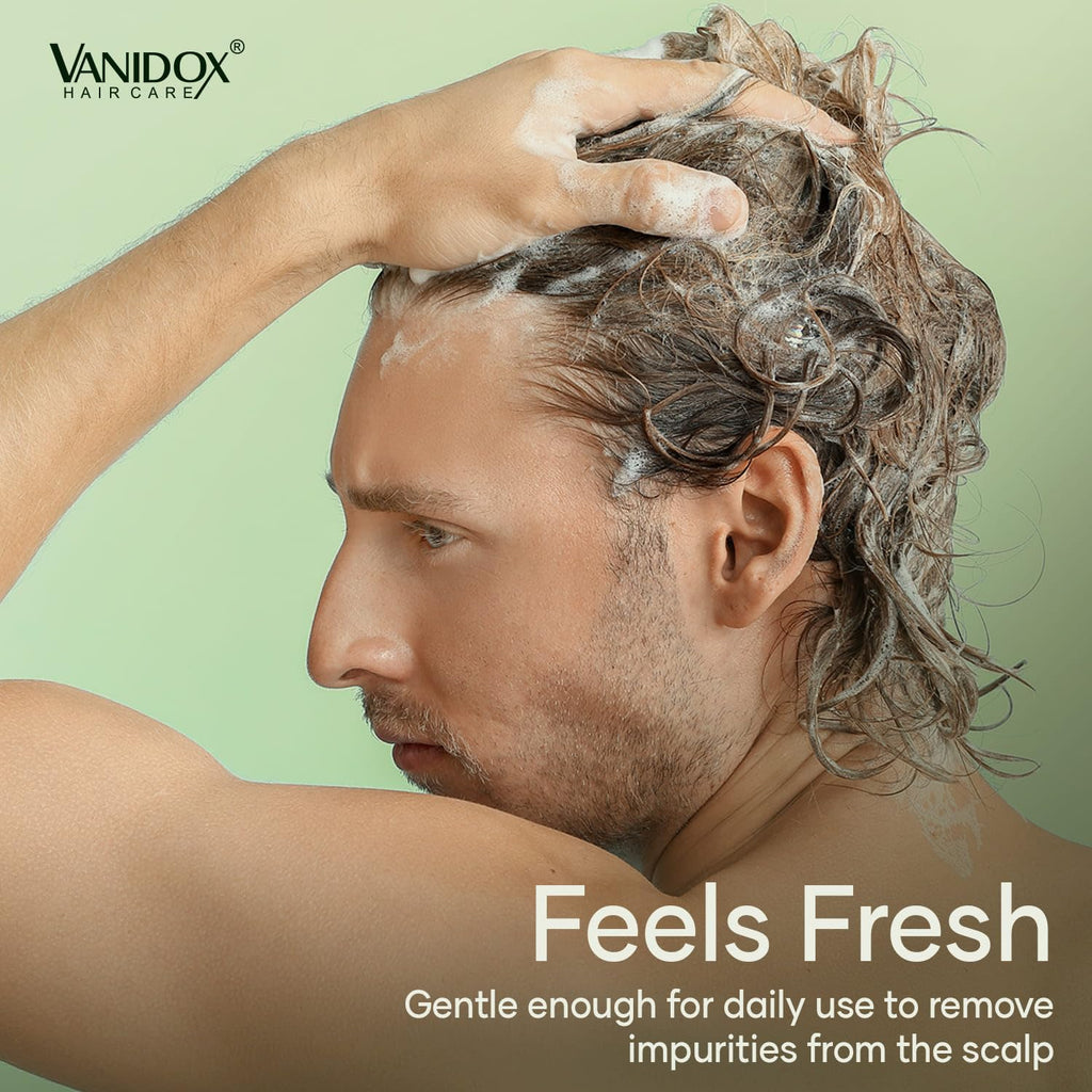 VANIDOX Tea Tree Shampoo & Conditioner Set – Itchy Scalp Relief, Biotin, DHT Blockers, 16 oz