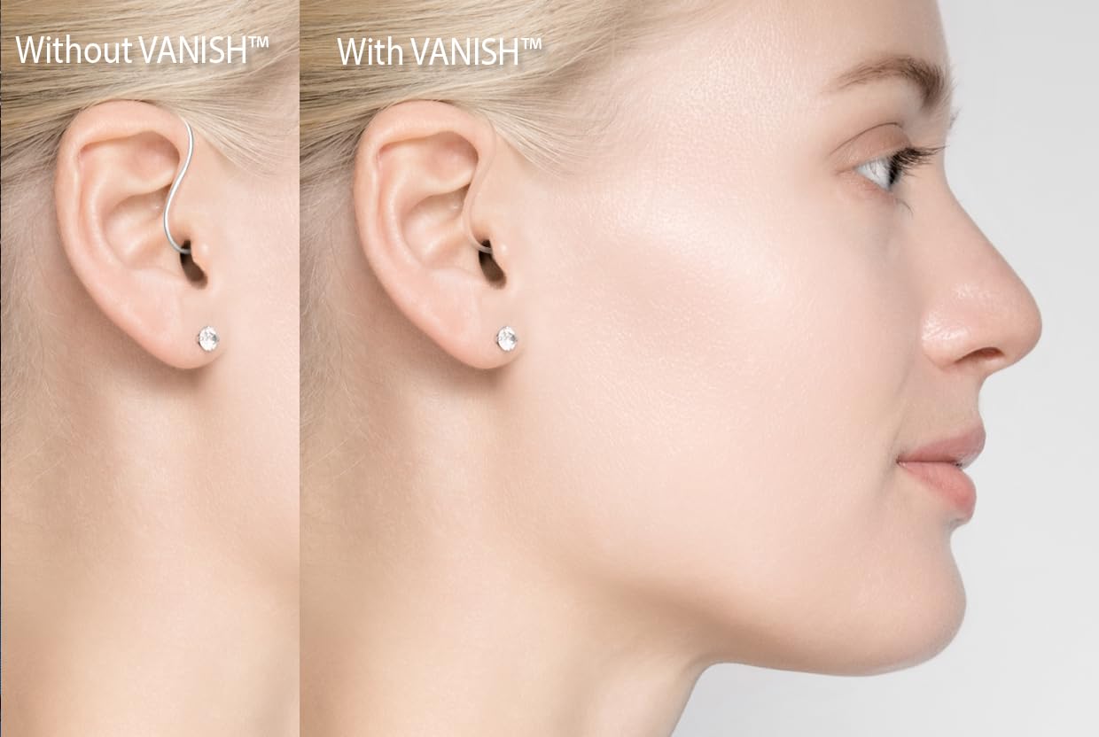 Vanish: Invisible BTE/RIC Hearing Aids with Shiny Tubes & Wire Covers