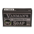 VanMan Tallow & Pine Tar Soap Bar | Grass-Fed Beef Tallow, Oatmeal & Charcoal | Exfoliating Face & Body – 3.8oz | The VanMan Company