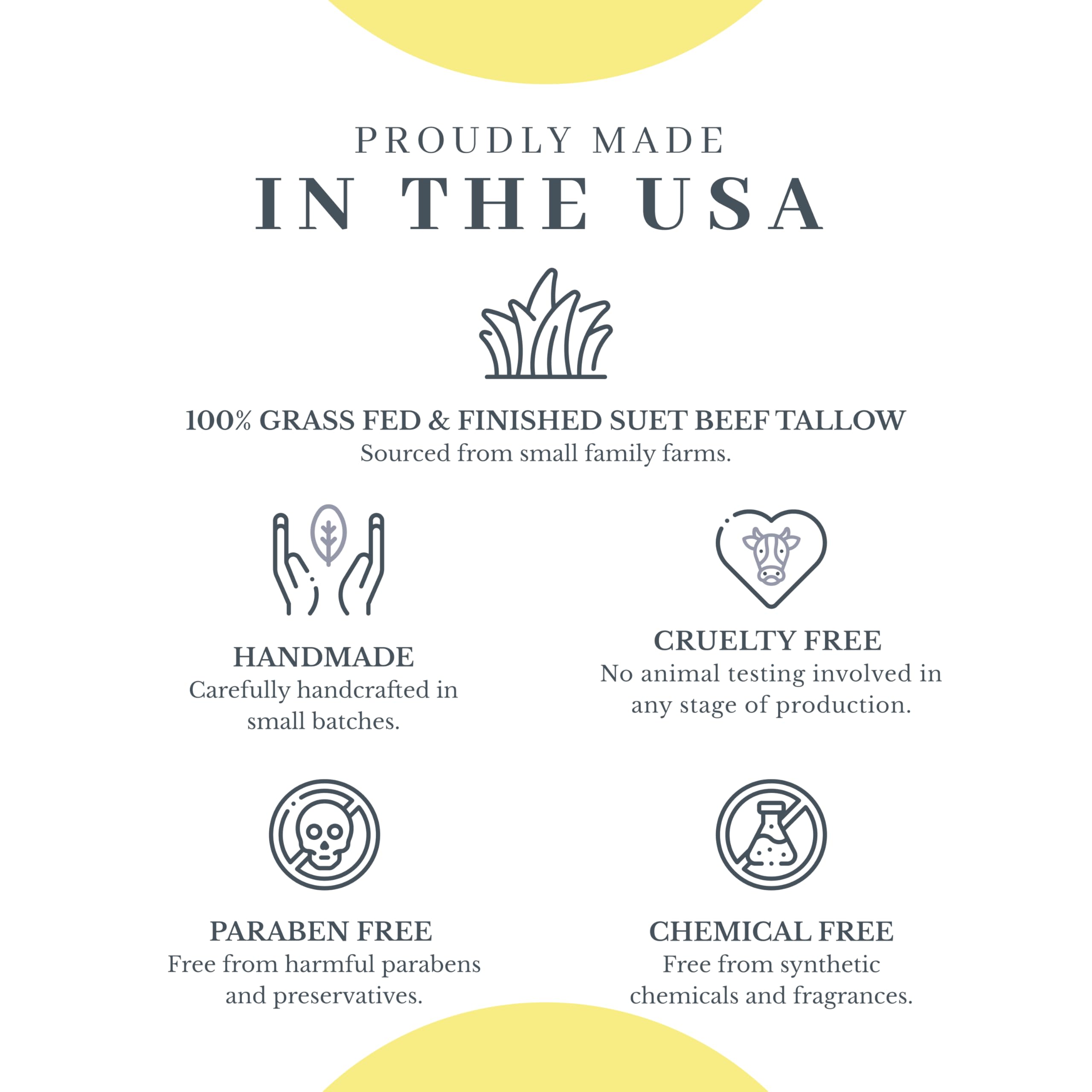 Vanman's Tallow and Honey Balm Jumbo | Grass-Fed Beef Tallow Moisturizer with Honey & Essential Oils - 6.3 oz