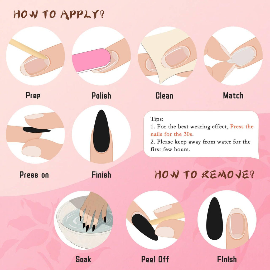 Vanpaga Press On Nails – Medium Square Handmade 3D Artful Acrylic False Nails for Parties & Daily Wear